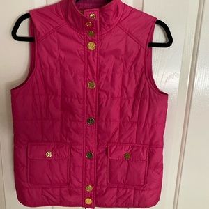 Tory Burch pink puffer vest